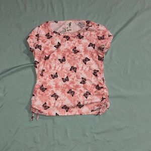 Lily Bleu, M 10/12, Pink, White, Butterflies